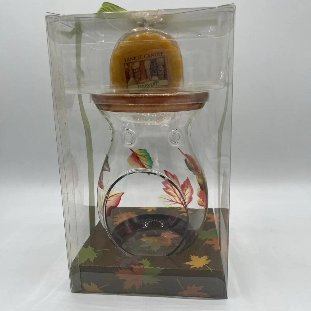 Yankee Candle Autumn Harvest Tart Wax Potpourri Warmer hostess Gift Set Tealight
